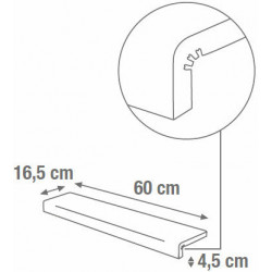 WHITE EL.L ANT.SQ. 4,5X16,5X60 (SA0195A) 16,5х60 Керамогранит