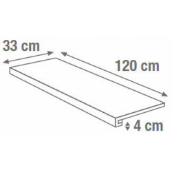 WHITE RIGATO GR.T.SQ. 120X33X4 (SA01GT6) 120х33 Керамогранит