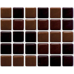 Irida CARAMEL CHOCOLATE 12*12 на сетке 32,2x32,2 Стеклянная мозаика
